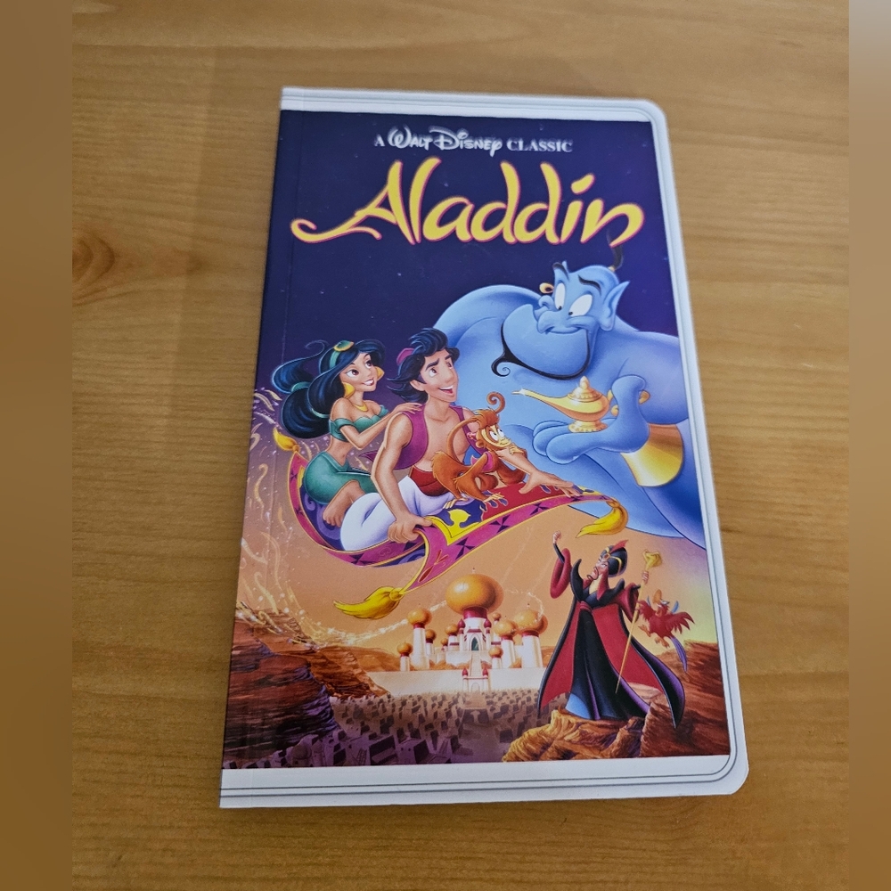 Aladdin Notebook Mock VHS Tape Look Disney Store New